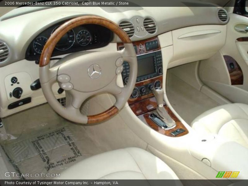 Capri Blue Metallic / Stone 2006 Mercedes-Benz CLK 350 Cabriolet