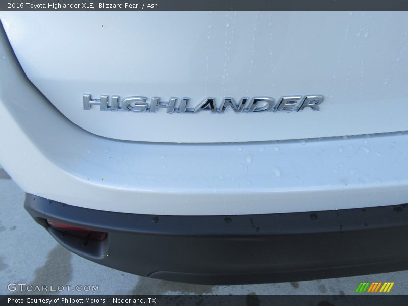 Blizzard Pearl / Ash 2016 Toyota Highlander XLE