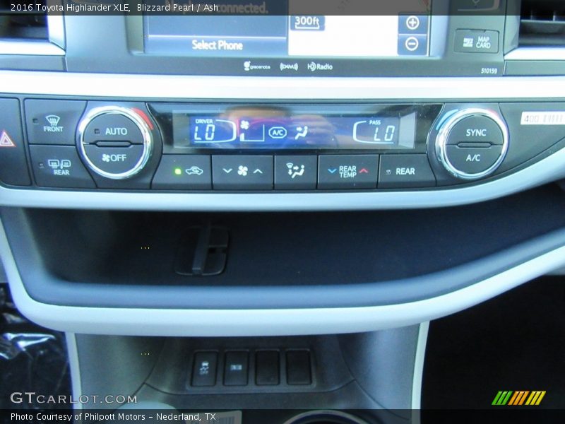 Blizzard Pearl / Ash 2016 Toyota Highlander XLE