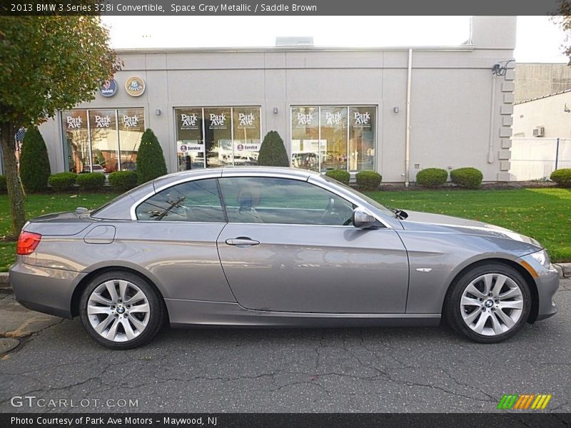 Space Gray Metallic / Saddle Brown 2013 BMW 3 Series 328i Convertible