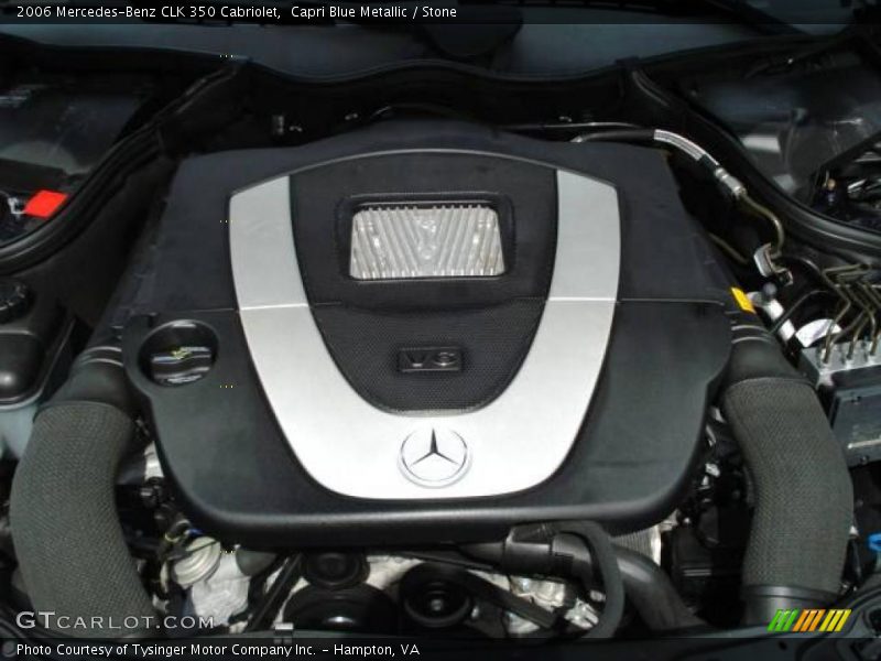 Capri Blue Metallic / Stone 2006 Mercedes-Benz CLK 350 Cabriolet