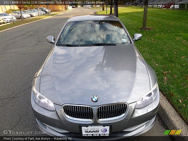 Space Gray Metallic / Saddle Brown 2013 BMW 3 Series 328i Convertible