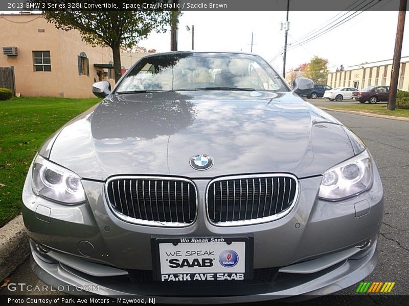 Space Gray Metallic / Saddle Brown 2013 BMW 3 Series 328i Convertible