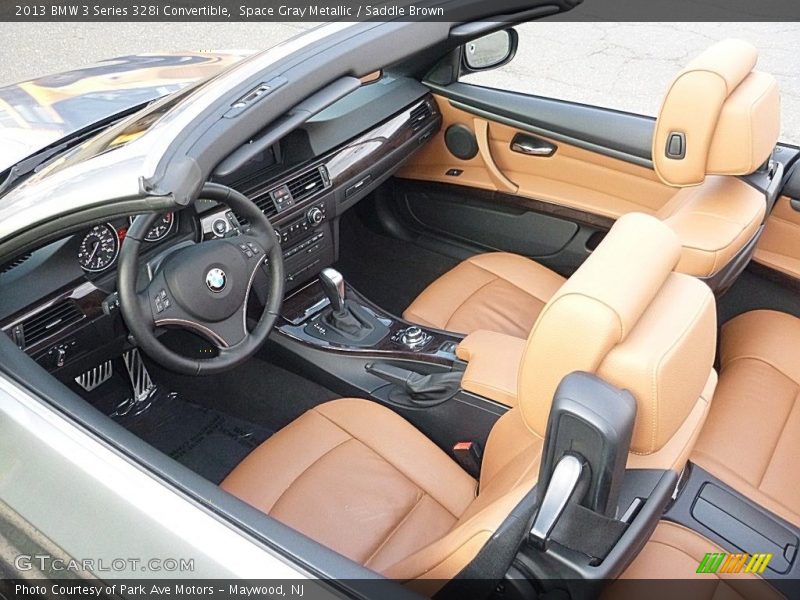 Space Gray Metallic / Saddle Brown 2013 BMW 3 Series 328i Convertible