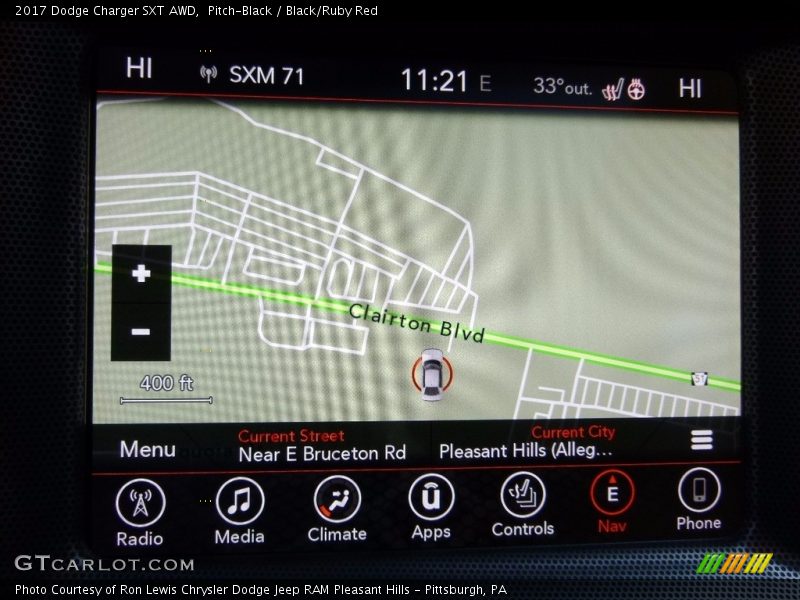Navigation of 2017 Charger SXT AWD
