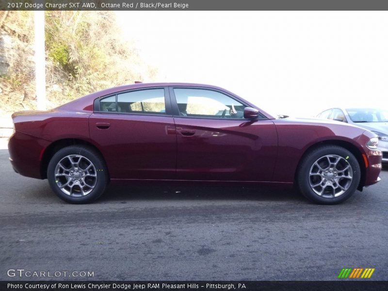 Octane Red / Black/Pearl Beige 2017 Dodge Charger SXT AWD
