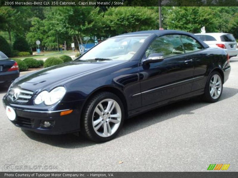 Capri Blue Metallic / Stone 2006 Mercedes-Benz CLK 350 Cabriolet