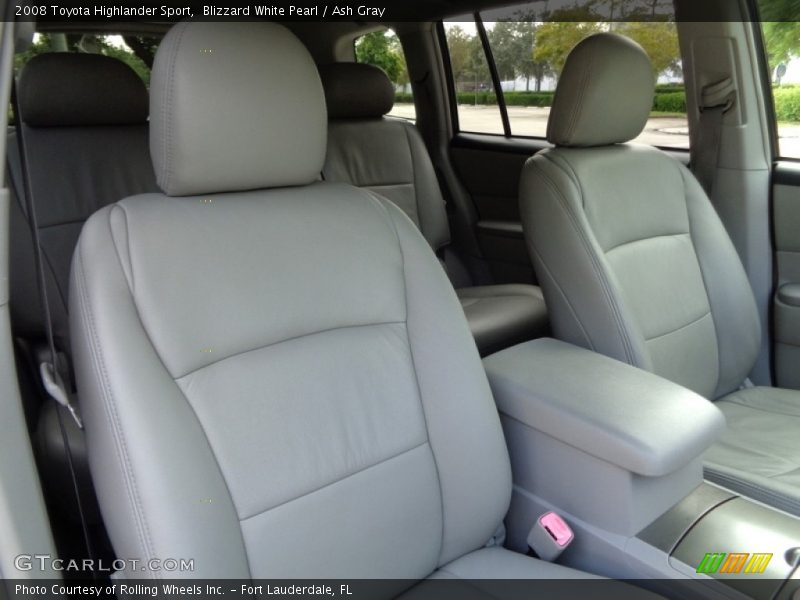 Blizzard White Pearl / Ash Gray 2008 Toyota Highlander Sport