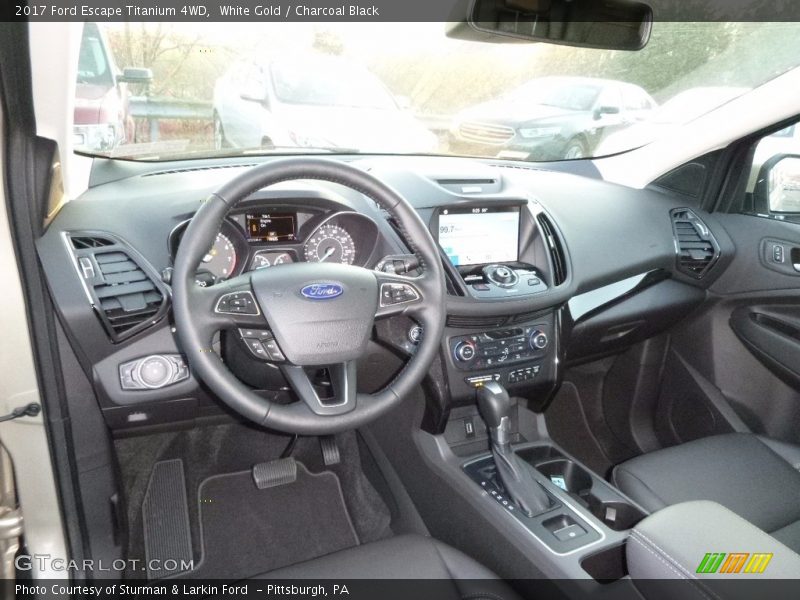 White Gold / Charcoal Black 2017 Ford Escape Titanium 4WD