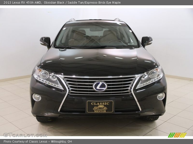 Obsidian Black / Saddle Tan/Espresso Birds Eye Maple 2013 Lexus RX 450h AWD