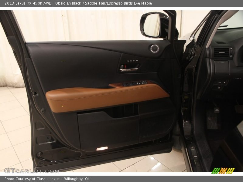Obsidian Black / Saddle Tan/Espresso Birds Eye Maple 2013 Lexus RX 450h AWD