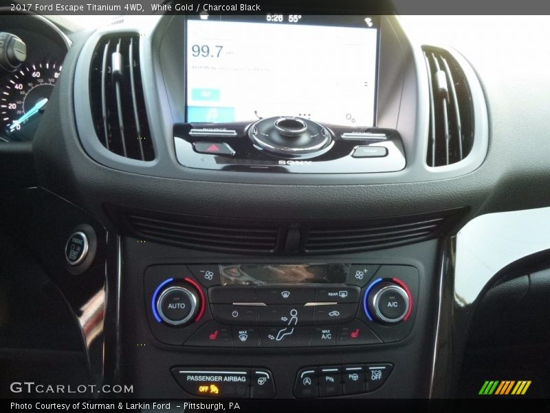 White Gold / Charcoal Black 2017 Ford Escape Titanium 4WD