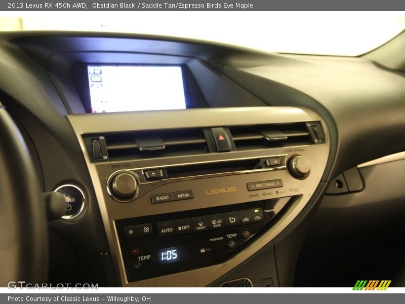 Obsidian Black / Saddle Tan/Espresso Birds Eye Maple 2013 Lexus RX 450h AWD