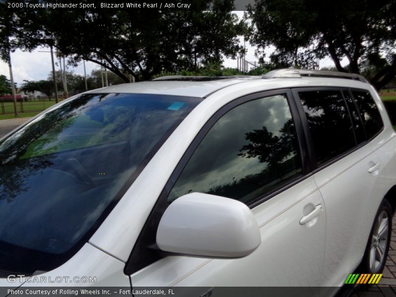 Blizzard White Pearl / Ash Gray 2008 Toyota Highlander Sport