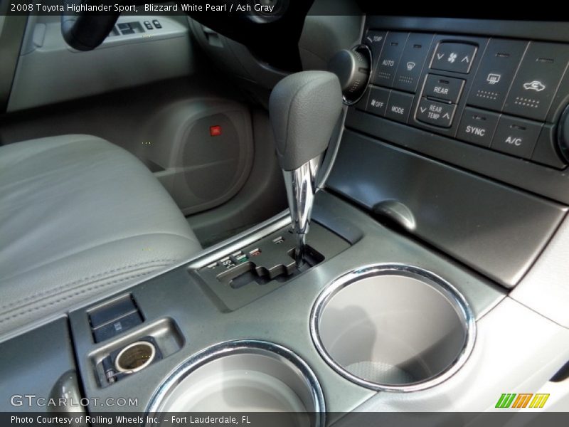 Blizzard White Pearl / Ash Gray 2008 Toyota Highlander Sport