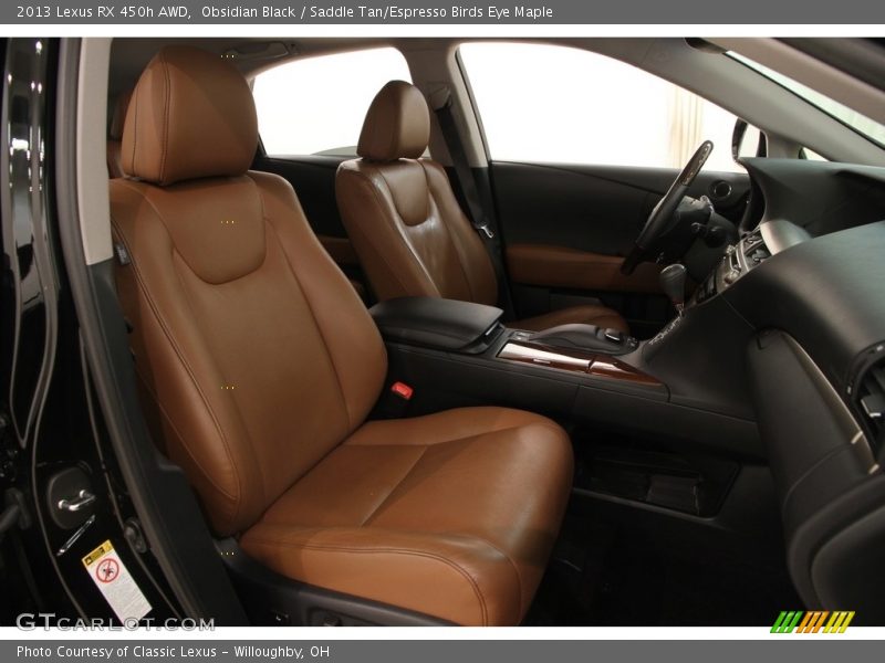 Obsidian Black / Saddle Tan/Espresso Birds Eye Maple 2013 Lexus RX 450h AWD