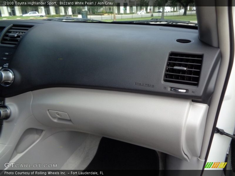 Blizzard White Pearl / Ash Gray 2008 Toyota Highlander Sport
