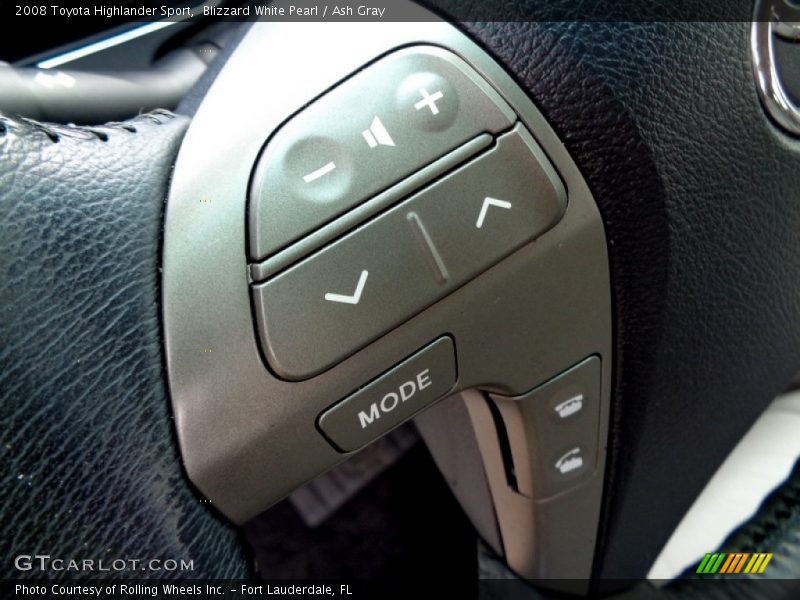 Blizzard White Pearl / Ash Gray 2008 Toyota Highlander Sport