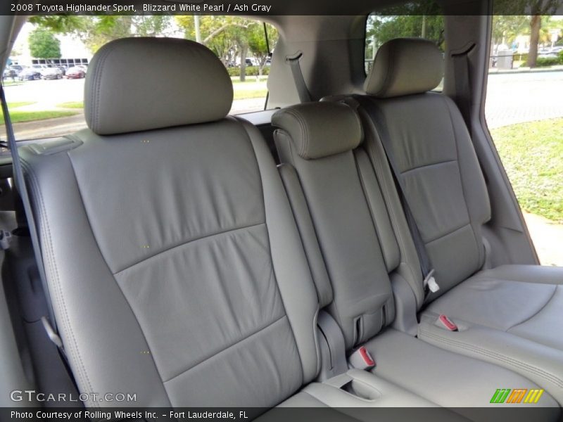 Blizzard White Pearl / Ash Gray 2008 Toyota Highlander Sport