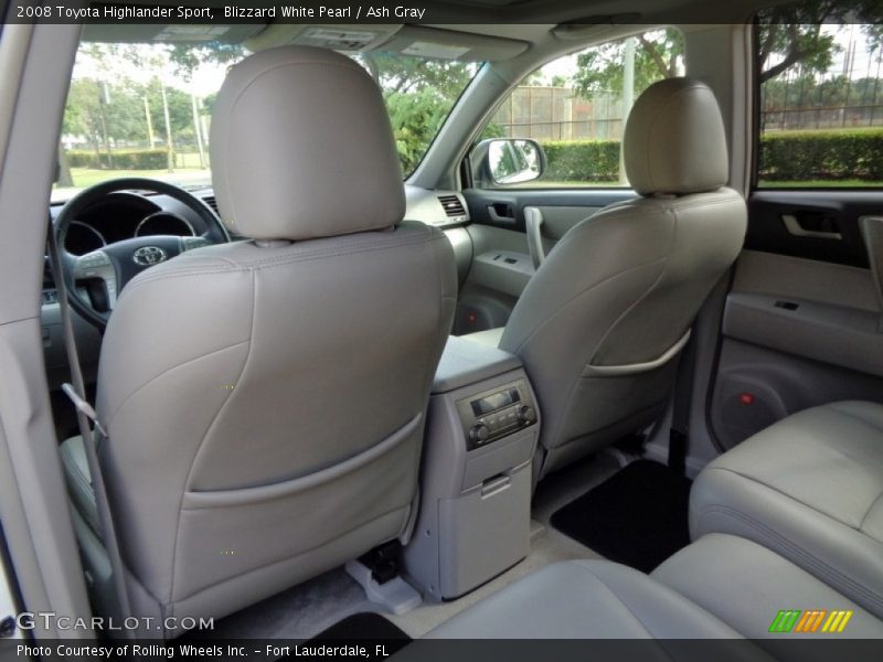 Blizzard White Pearl / Ash Gray 2008 Toyota Highlander Sport