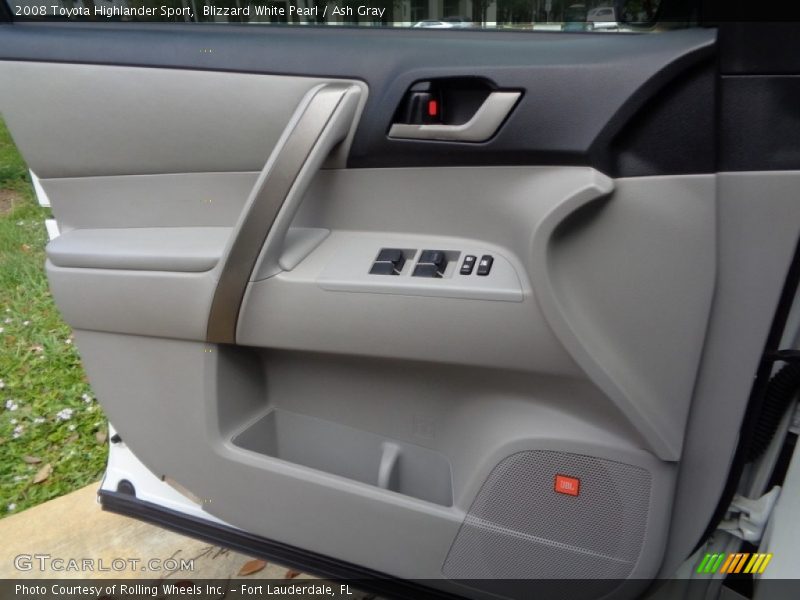Blizzard White Pearl / Ash Gray 2008 Toyota Highlander Sport