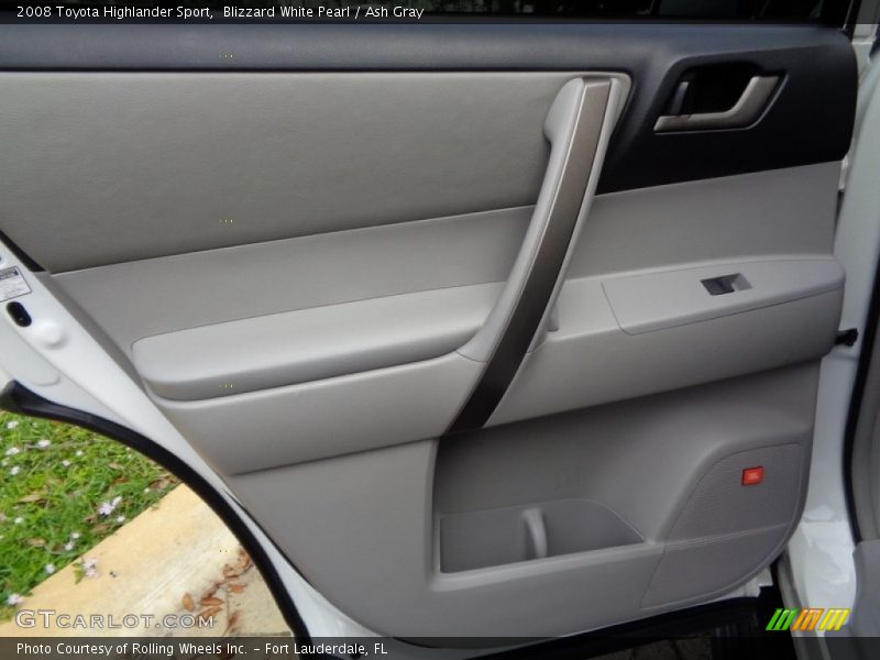 Blizzard White Pearl / Ash Gray 2008 Toyota Highlander Sport