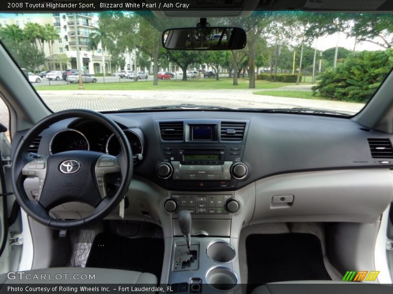 Blizzard White Pearl / Ash Gray 2008 Toyota Highlander Sport