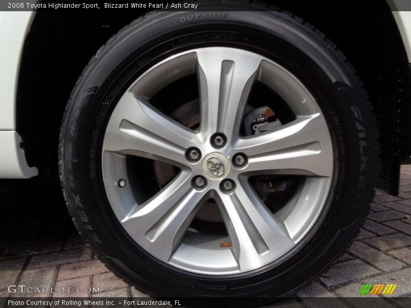 Blizzard White Pearl / Ash Gray 2008 Toyota Highlander Sport