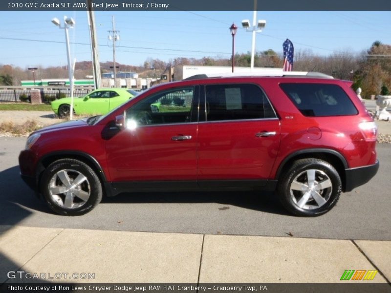 Red Jewel Tintcoat / Ebony 2010 GMC Acadia SLT AWD