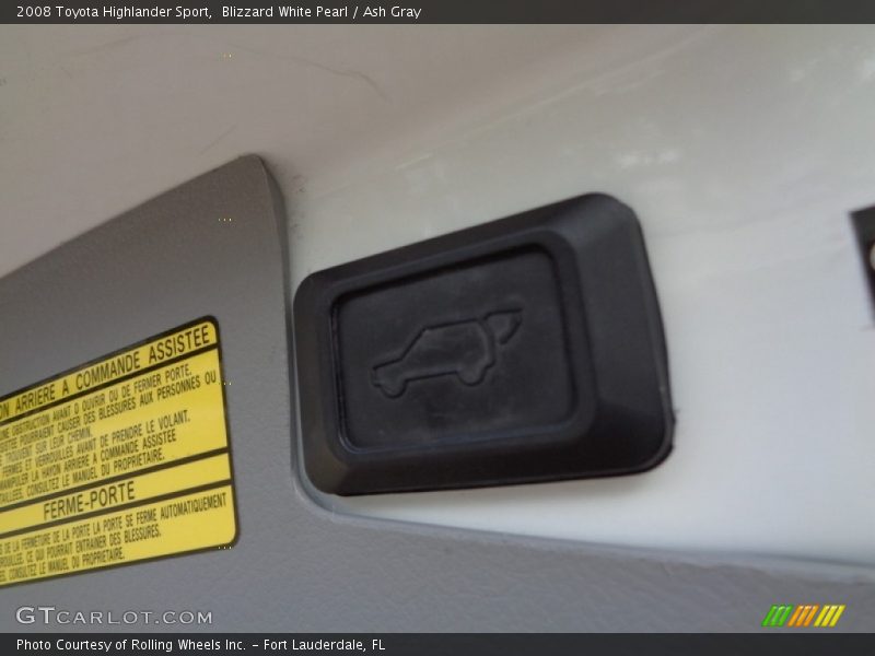 Blizzard White Pearl / Ash Gray 2008 Toyota Highlander Sport