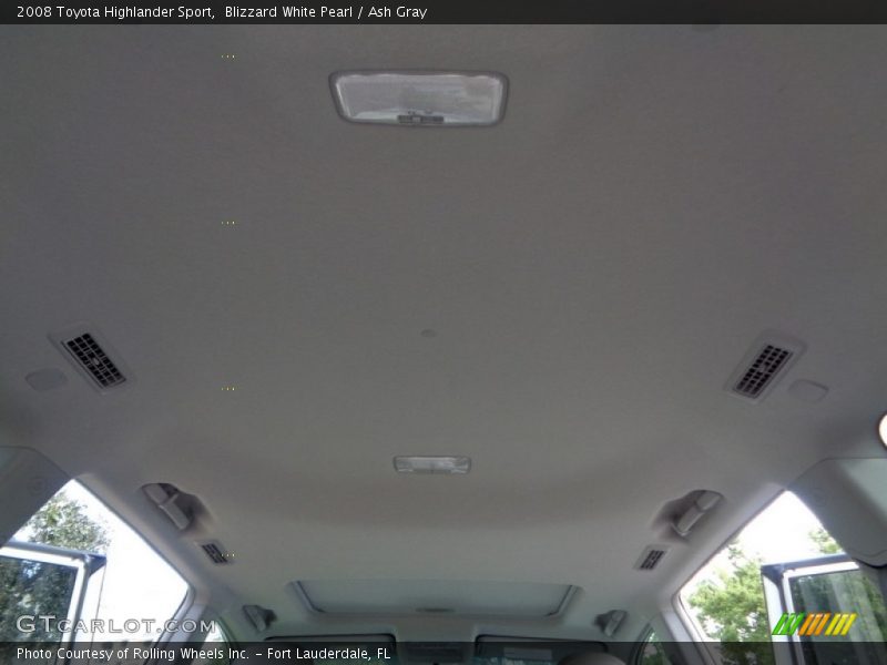 Blizzard White Pearl / Ash Gray 2008 Toyota Highlander Sport