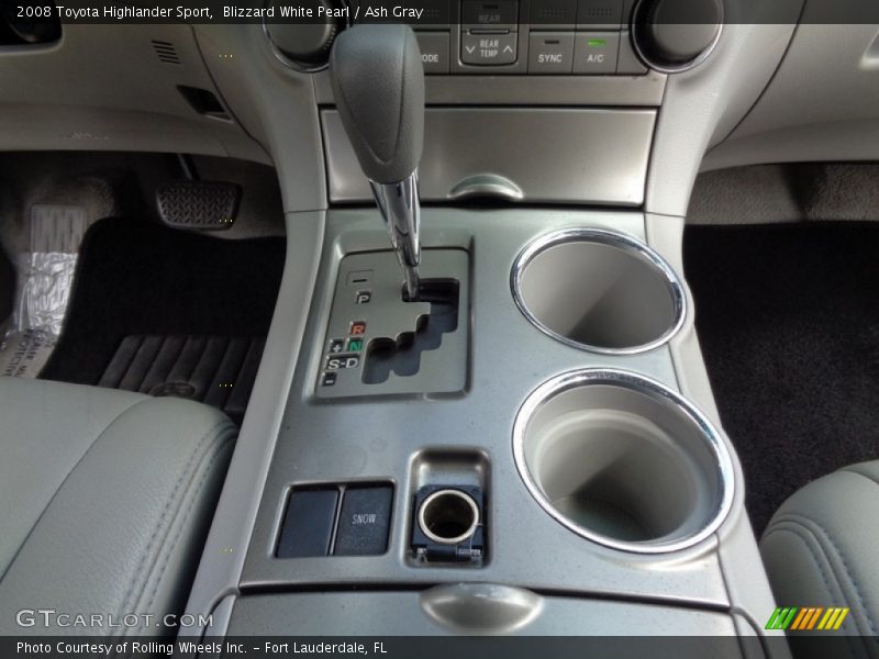 Blizzard White Pearl / Ash Gray 2008 Toyota Highlander Sport