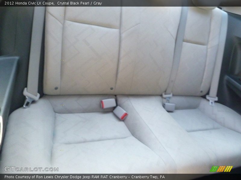 Crystal Black Pearl / Gray 2012 Honda Civic LX Coupe