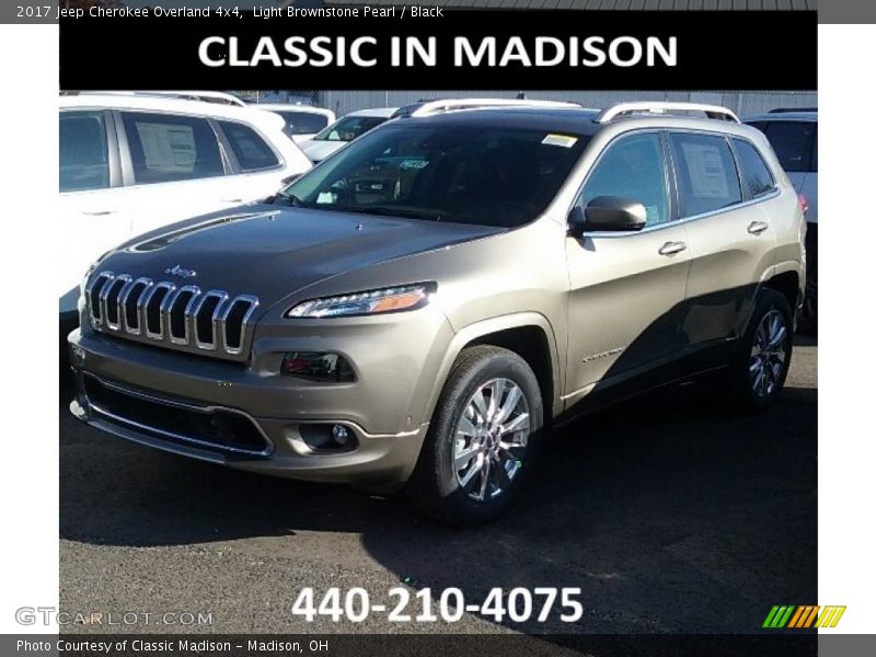 Light Brownstone Pearl / Black 2017 Jeep Cherokee Overland 4x4