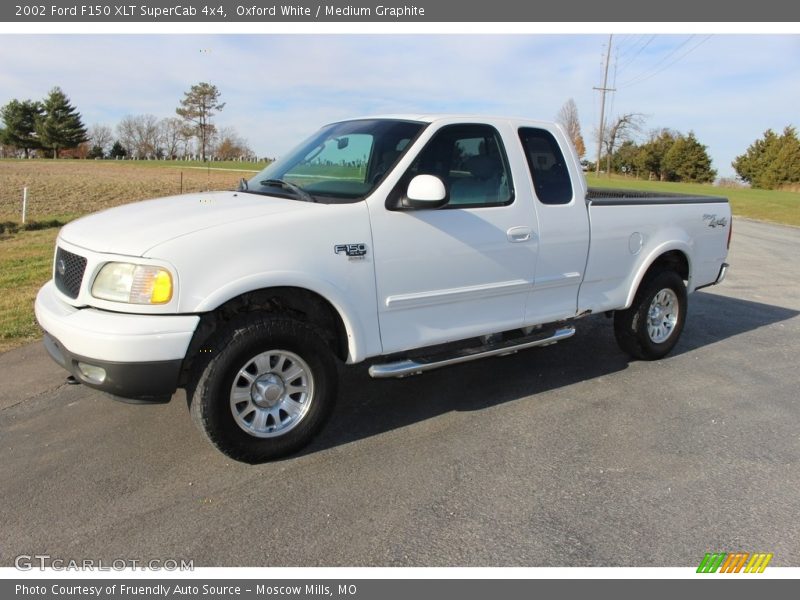 Oxford White / Medium Graphite 2002 Ford F150 XLT SuperCab 4x4