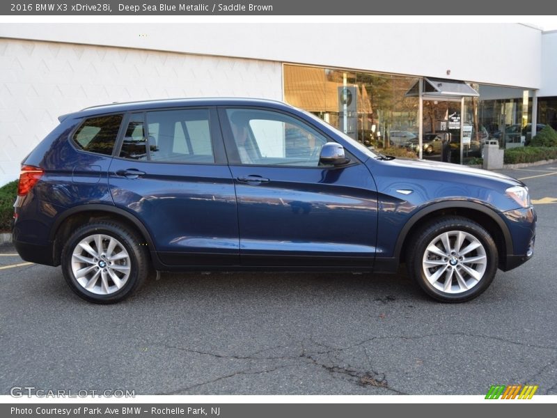 Deep Sea Blue Metallic / Saddle Brown 2016 BMW X3 xDrive28i