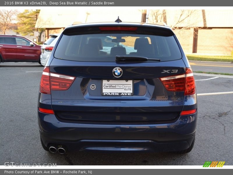 Deep Sea Blue Metallic / Saddle Brown 2016 BMW X3 xDrive28i