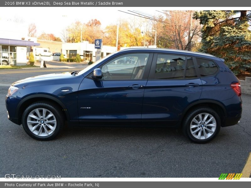 Deep Sea Blue Metallic / Saddle Brown 2016 BMW X3 xDrive28i