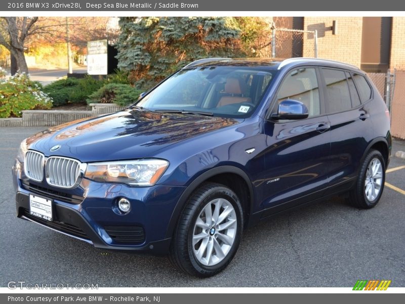Deep Sea Blue Metallic / Saddle Brown 2016 BMW X3 xDrive28i