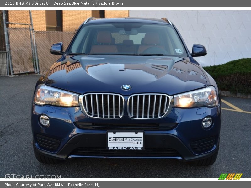 Deep Sea Blue Metallic / Saddle Brown 2016 BMW X3 xDrive28i