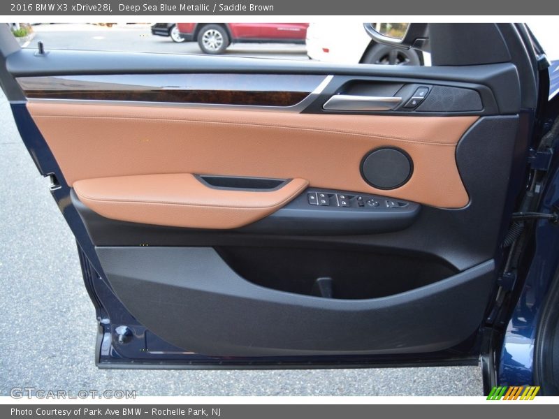 Deep Sea Blue Metallic / Saddle Brown 2016 BMW X3 xDrive28i