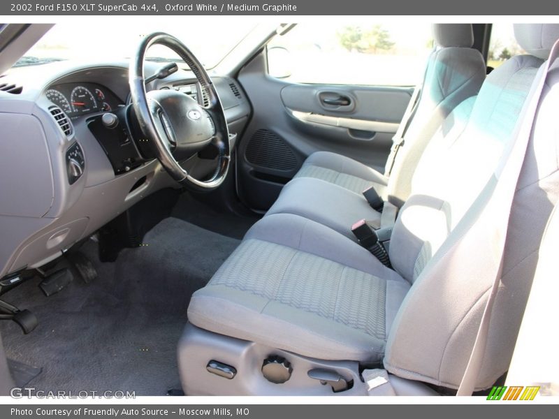 Oxford White / Medium Graphite 2002 Ford F150 XLT SuperCab 4x4