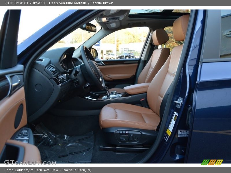 Deep Sea Blue Metallic / Saddle Brown 2016 BMW X3 xDrive28i