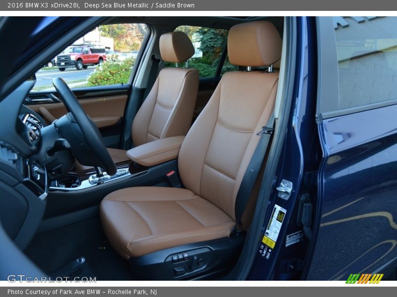 Deep Sea Blue Metallic / Saddle Brown 2016 BMW X3 xDrive28i
