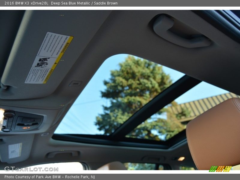 Deep Sea Blue Metallic / Saddle Brown 2016 BMW X3 xDrive28i