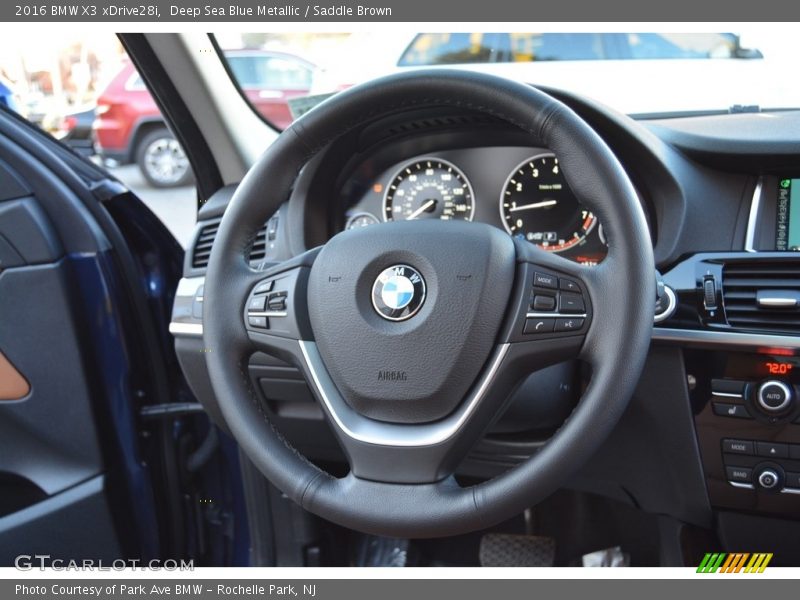 Deep Sea Blue Metallic / Saddle Brown 2016 BMW X3 xDrive28i