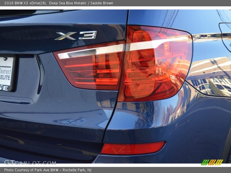 Deep Sea Blue Metallic / Saddle Brown 2016 BMW X3 xDrive28i
