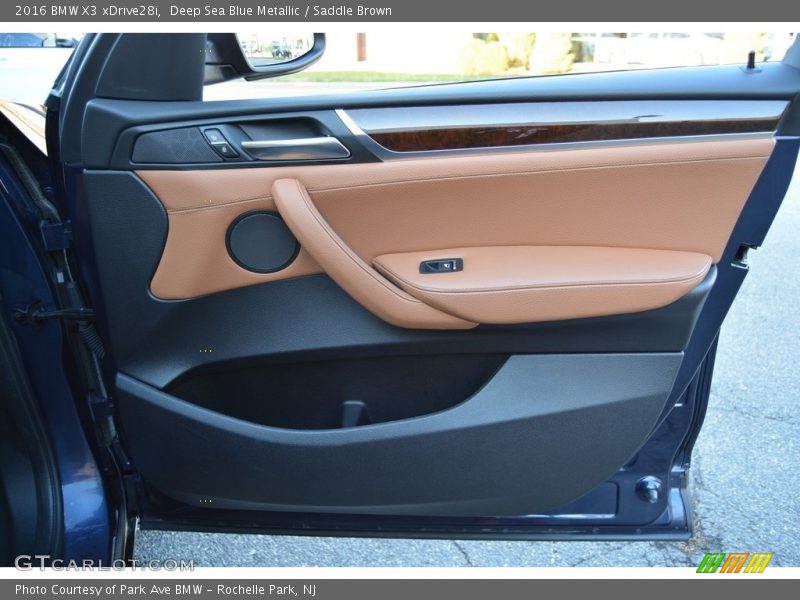 Deep Sea Blue Metallic / Saddle Brown 2016 BMW X3 xDrive28i