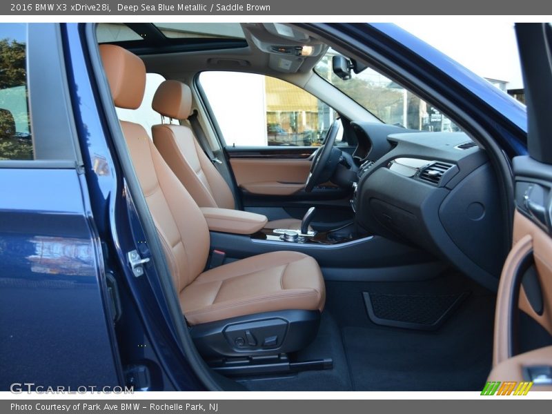 Deep Sea Blue Metallic / Saddle Brown 2016 BMW X3 xDrive28i
