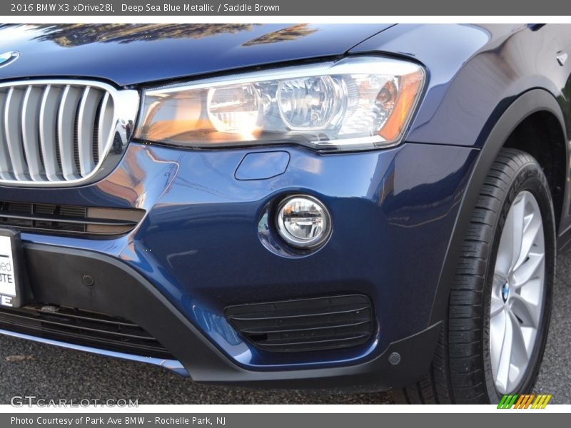 Deep Sea Blue Metallic / Saddle Brown 2016 BMW X3 xDrive28i